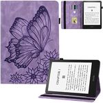 Fead Slimshell Case for 6.8" Kindle Paperwhite(11th Generation 2021) and Kindle Paperwhite 2021 Signature Edition PU Leather Case Cover with Auto Wake/Sleep for Amazon Kindle Paperwhite 2021, Purple