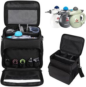 Storage bag Compatible with Bissell SteamShot Hard Surface Steam Cleaner 39N7V/39N7A,Adjustable Compartments Steam Cleaner Storage Bag,Carrying Case with Extra Pockets for Accessories(Bag Only!)