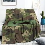 Aircraft Baby Blanket for Boys, Camouflage Army Green Blanket for Toddler Boys, Aircraft Fleece Throw Blanket for Kids Boys, Cool Aircraft Fuzzy Blanket for Sofa Bed Couch Baby (32" x 48")