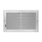 Accord Ventilation AB3BRWH106 Baseboard Register with 1/3" Fins Louvered Design, 10" x 6"(Duct Opening Measurements), White