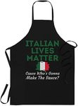 Food Black Apron - Funny Italian Li