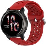 Geageaus Watch Bands Compatible with Samsung Galaxy Watch 3 45mm 46mm/Gear S3 Frontier Classic Bands,22mm Solf Silicone Replacement Bands for Garmin Vivoactive 4/Legacy Saga Darth Vader/Hero First Avenger 45mm/Ticwatch Pro 2020/Ticwatch GTX Bands(Red,22mm)