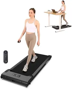 Lichico Walking Pad Under Desk Treadmill, Portable Small Treadmills for Home and Office, 2.5HP Super Quiet Brushless Motorized Walking Jogging Running Machine with Remote Control