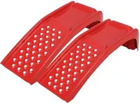 9" Lift Solid Steel Car Ramp 8000 Lbs Capacity, 2000 Lbs Per Ramps, Heavy Duty Truck Ramps for Car Repair or Vehicle Maintenance, 2 Pack Car Ramps, Red