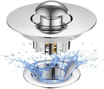 Bathtub Drain Stopper, 3-in-1 Pop-Up Bath Tub Stopper Plug with Hair Catcher, Innovative Separate Design for Easy Clean & Install, Universal for 1.42"-1.97" Hole, Heavy Duty All Brass