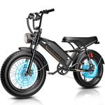 Jasion YR16 Electric Bike for Adults with Peak 2000W Motor, 600Wh Battery Electric Bicycle, 16" Fat Tire Dirt Bike with Cruise Control, 55 Miles Moped Ebike that Suitable for Small Riders & Teenagers