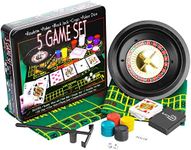 5 in 1 Casino Games Set Roulette,Po