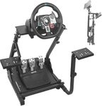 Dardoo Racing Wheel Stand Frame Adjustable with Shifter Mount Fit for Logitech G920 G25 G27 G29 G923,Thrustmaster T300 TXRW, Adjustable to Ultimate Sim Racing Experience Without Wheel&Pedals