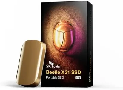 SK hynix Beetle X31 1TB Portable SSD with DRAM, up to 1050MB/s, USB 3.2 Gen2, External Hard Drive Compatible with PC, Mac, Laptop, Xbox, PS5