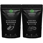 Gourmax Herbed Cheese Makhana and Mexican Jalapeno Makhana Pouch | Roasted & Flavoured Makhana | 75gm *2 | Pack of 2