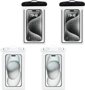 4-piece waterproof phone case, outdoor dust-proof phone drying bag, beach boating multi-color phone bag, compatible with iPhone and Android devices, up to 6.9 inches