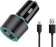 UrbanX Fast Car Charger 21W Car and Truck for BLU G90 Pro with PD 3.0 Cigarette Lighter USB Charger - Black Comes with USB C to Micro USB Cable 3.3FT 1M