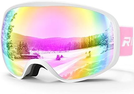 RIOROO Lunettes de Ski Masques Snowboard qualité supérieure pour Enfant 3 à 14 Ans pour Garçons et Filles100% OTG Protection UV Anti-Buée Coupe-Vent Ski Masques Snowboard-double lentille