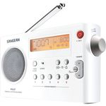 Sangean PR-D7 AM/FM Digital Rechargeable Portable Radio (White)