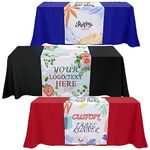 Custom Table Runner with Business Logo - Custom Banner and Signs Customize - Vendor Display Supplies - Promotional Items with Your Logo - Custom Table Cloth Custom Banners and Signs (24in x 72 in)