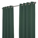 NIM TEXTILE Thermal Insulated Blackout Curtains, 110" Total Width, Room Darkening Window Panel Grommet Top Drapes, 2-Panels Set, 55" W x 84" L, Dark Green