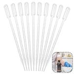 Pipette Dropper Plastic 10PCS 10ML Disposable Soft and Easy to Squeeze Transparent Plastic Pipettes Accurate Measurement for Water, Ink, Paint, Wssential Oil