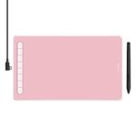 XP-Pen Deco L 10x6 inch Graphic Tablet with Battery-Free X3 Chip Stylus and 8 Shortcut Keys Compatible with Chrome, Windows, Linux, Mac, and Android(Pink)