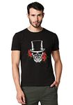 Wear Your Opinion Cotton Graphic Printed T-Shirt for Men Glow in Dark(Design: Voodoo Skull, Medium, Black)