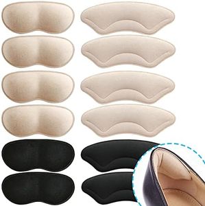 Comfowner 6 Pairs Premium Heel Cushion Pads Inserts Grips Liners for Men Women,Back of Heel Protectors Cushions Prevent Heel Pains, Blisters and Too Big Shoe