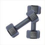 ARTINO 1Kg Pair Hexa PVC Dumbbells Set For Home Gym, Exercise & Fitness Dumbbell (Black) Fixed Weight Dumbbell (1kg X 2Pc)