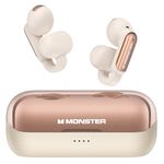 Monster Wireless Earbuds, Comfort Clip-On Bluetooth Earbuds, Bluetooth 5.4 Open Earbuds with Environmental Noise Cancellation, IPX5 Waterproof & Touch Control Wireless Headphones for Indoor or Outdoor