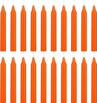 True Decor 5" Orange Pack of 20 Chime/Spell/Mombati Candles || Orange Candles for Intellect Networking and Energy || Burn Time 4 Hrs