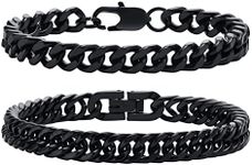 VNOX Black Bracelet for Men | Mens 