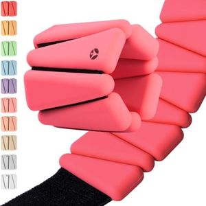OmWeights - Wrist and Ankle Weights for Women and Men | Elevate Your Workouts With Weighed Bangles | Cardio, Yoga, and Pilates Ankle Weights For Women and Men | Adjustable Leg and Arm Weights 1lb Each (Sunset Blush)