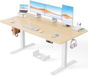 ErGear Electric Standing Desk-160 x 80 cm-100kg Load Capacity Height Adjustable Desk with Advanced Brushless Motor, Quiet Operation, Sturdy Metal Frame