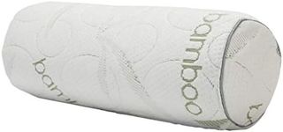 Kingnex Shredded Latex Roll Pillow, Bamboo, Bamboo Cover Firm, 18 x 6"