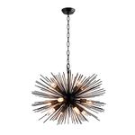 12 Light Astra Sputnik Satellite Pendant Light Zanadoo Chandelier Black (24'' Wide)