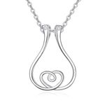 Ring Holder Necklace For Women - S925 Sterling Silver Heart Ring Set Necklace - Ideal Nursing Accessory For Those Who Should Not Wear Rings - Christmas Gifts For Mothers, Mums, Wives, Nurses And Doctors (Titanium steel - silver)