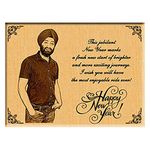 Incredible Gifts India Personalized Engraved Photo Plaque New Year Gift For Boys|Girls|Husband (9 x 7 inches, wood, Brown)