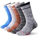 Hiking Socks Walking Socks For Men, FEIDEER 5 Pairs Outdoor Recreation Socks Moisture Wicking Crew Socks (5MSL18105-L)