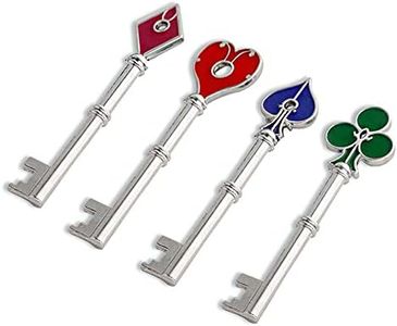 SONGCHANGJEWELRY Game Remake Keys Set - 4 pcs RPD keys Collection Set - for Game Fans, Kids Gift, one size, Zinc