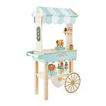 Le Toy Van - Educational Wooden Toy Role Play Ice Cream Trolley | Boys & Girls Pretend Play Toy Food Playset - For Ages 3+