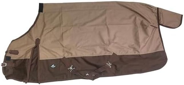 1200Denier Waterproof and Breathable Horse Sheet TGW RIDING Horse Blanket Standard Neck Turnout Sheet (70", Tan/Brown)