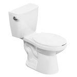 SUPERFLO Tall Toilet Elongated 17.1" High Toilet for Seniors & Disabled, Rough in 12" Toilets for Bathrooms Tall Height with Comfort Chair Seat & 1.28 GPF