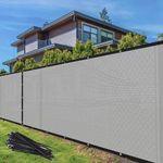 TANG Sunshades Depot Gray 5'x50' 150 GSM Privacy Fence Screen Commercial Construction Site Windscreen Residential Chainlink Fence Netting Fence Cover Privacy Blockage with Excellent Airflow