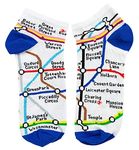 GWCC TFL6309 Licensed London Underground Tube Map Trainer Socks Mens Size 6-11