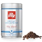 illy Coffee - Decaf Coffee Beans - Medium Roast - 100% Arabica Whole Decaffeinated Coffee Beans - Ideal for Moka Pots, Filter Coffee, Espresso and Lungo Coffees - 250g Tin