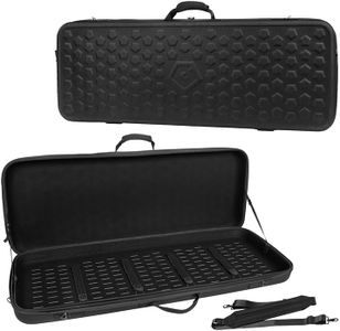 GRITR 42" Double Gun Case for Rifles & Shooting Accessories, Scoped Rifle EVA Case w/Durable Foam Insert, Lockable Zippers, 3-Mag Caddy, Zippered Pouch & Adjustable Shoulder Strap, Black