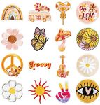 Kirako 16Pcs Groovy Retro Hippie Ir