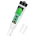 YINMIK EC TDS Meter 4 in 1 Conductivity TDS Salinity Temperature Meter for Hydroponics, Waterproof PPM Water Tester with Backlit for Nutrients, Indoor Plants, DWC Growing System, Aquaponics, Pool