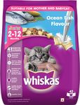 Whiskas Kitten (2-12 months) Dry Cat Food, Ocean Fish Flavour with Milk, 3kg Pack (packaging may vary)