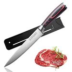 KITORY Slicing Carving Knife Ultra Sharp Premium 8 inch 7Cr17MoV Carving Knife Ergonomic Pakkawood Handle, Slicing Meats, Fruits and Vegetables,2023 Gifts for Women and Men