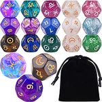 6 Sets Astrology Divination Fortune Telling Dice, Houses Zodiac Sign Planet Astrological D12 Dice for Tarot Card Witchcraft Divination Games