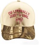 I'm Literally Just a Girl Bachelorette Hat Western Bach Bachelorette Merch Bridesmaid Summer Hat Y2K Camo Cute Funny Hat