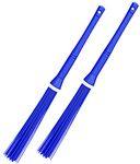 CHAND SURAJ® Kharata XL 33" Plastic Broom for Bathroom, Toilet, Kitchen & Home Floor Cleaning | Long Handle Plastic Seekh Jhadu with 60 Sticks | Multicolor (Pack of 2)